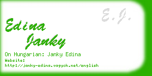 edina janky business card